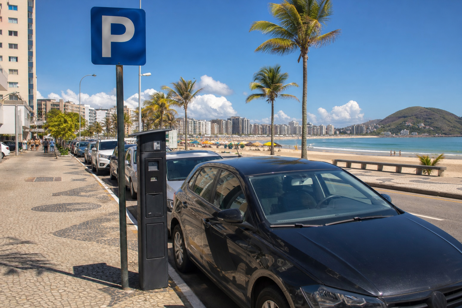 Estacionamento rotativo na orla de Guarapari