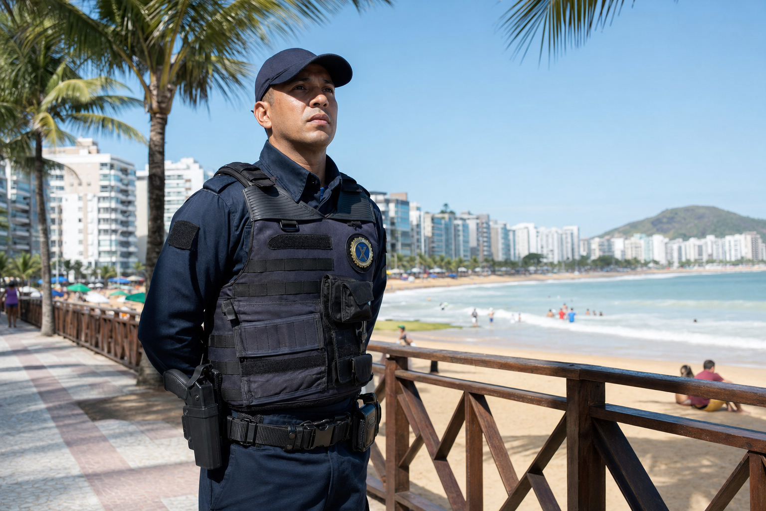 Guarda Municipal na orla de Guarapari
